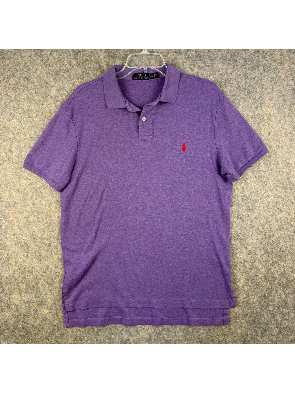 Polo Ralph Lauren Polo Shirt Purple Red Men Size Large Preppy Golf 830 - Picture 2 of 7